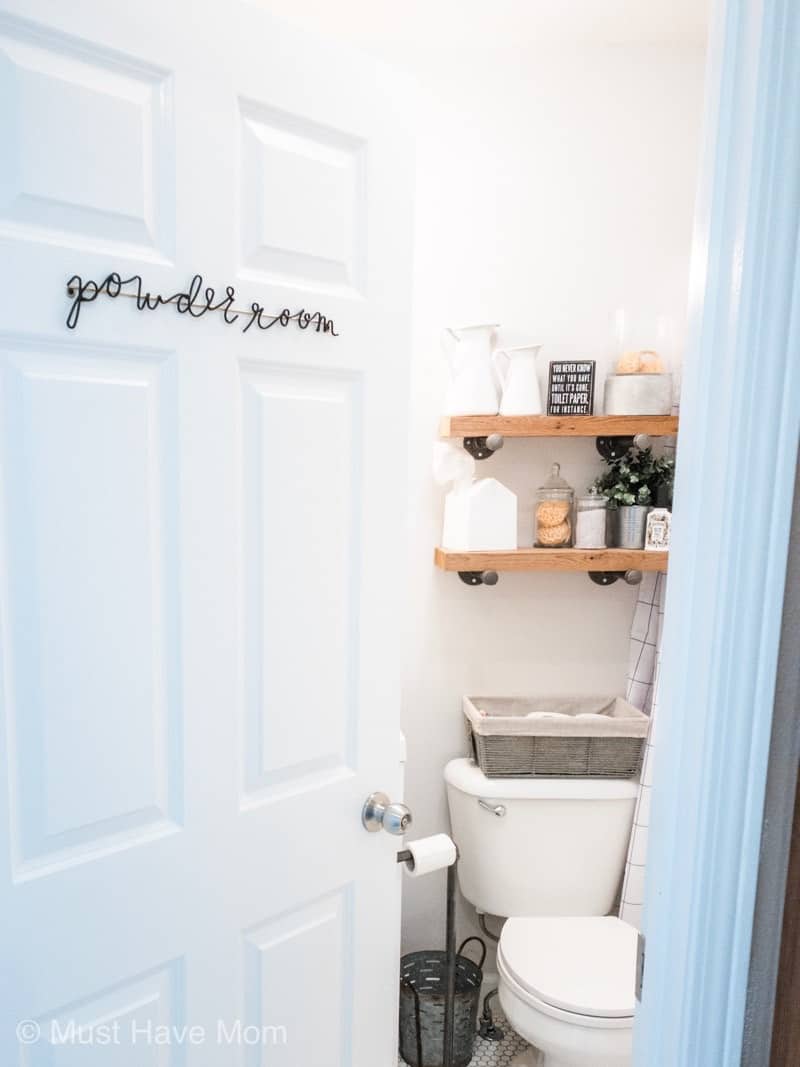 DIY Industrial Toilet Paper Holder for a boys bathroom