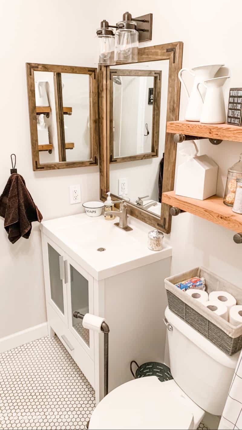 industrial farmhouse bathroom