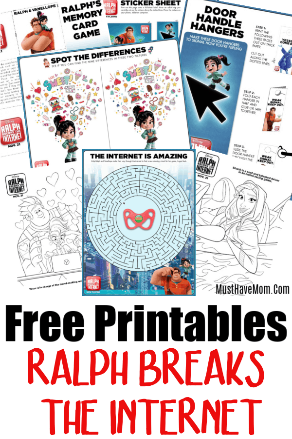 Ralph Breaks the Internet free activity pages