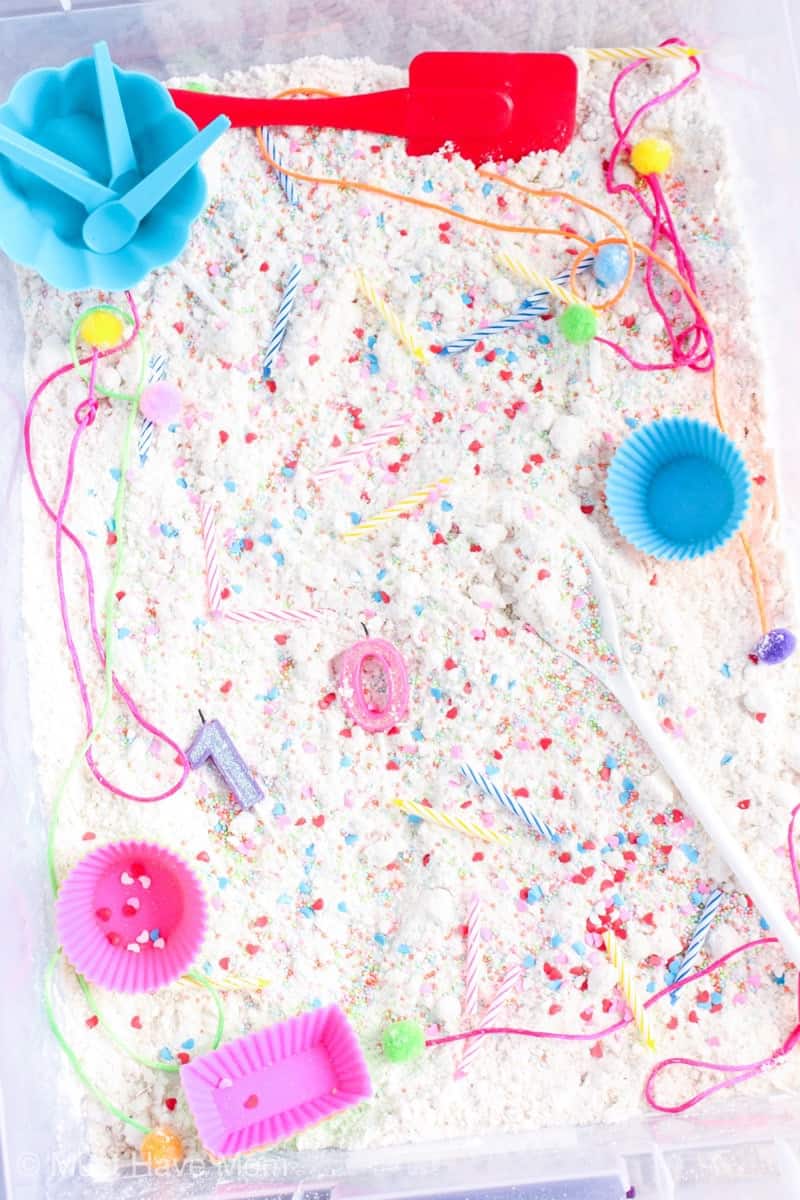 cupcake sensory bin