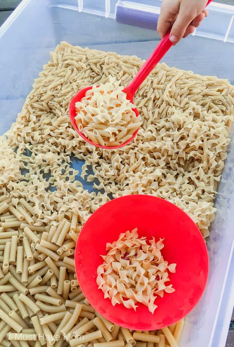 pretend play pasta