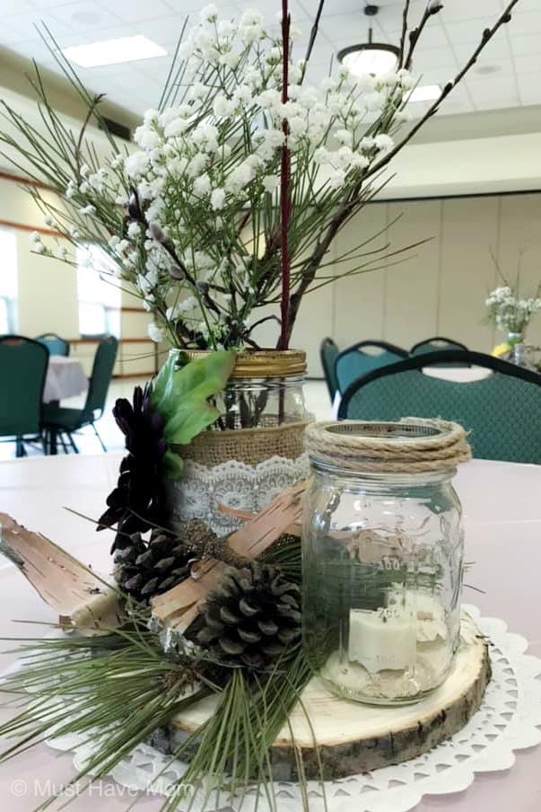 Woodland creatures best sale baby shower centerpieces