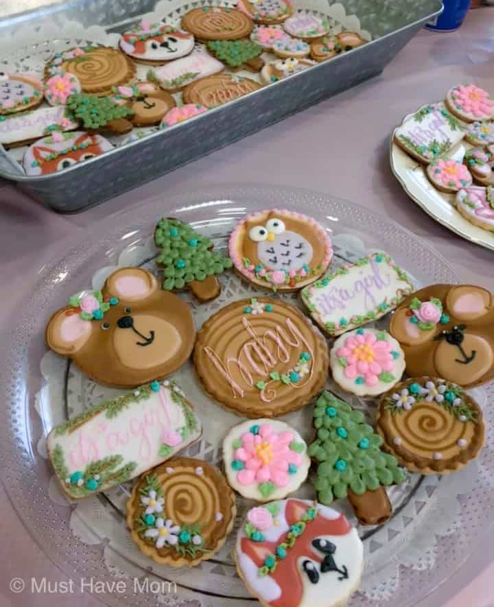 woodland themed cookies