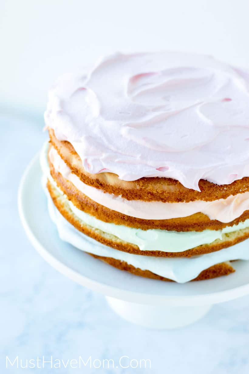 Beautiful Layered Jello Cake | Spring Dessert Recipe