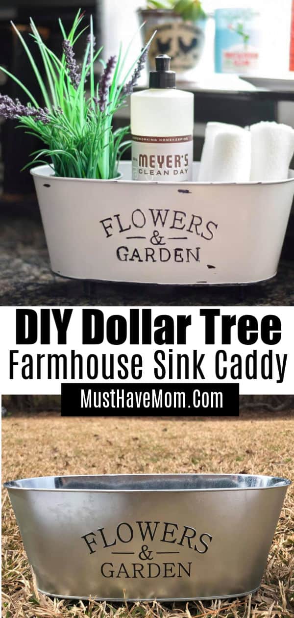 dollar tree sink caddy diy