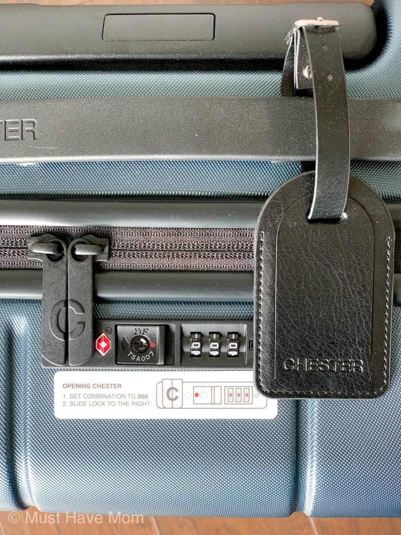 Chester carry on luggage lock