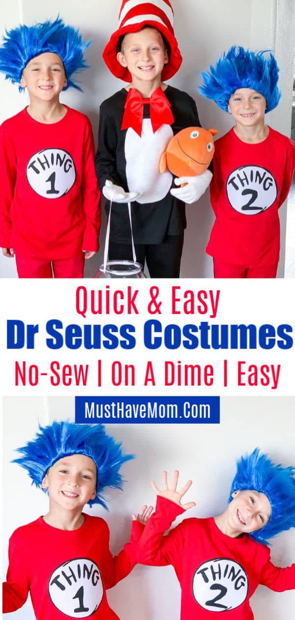 no sew dr seuss costumes