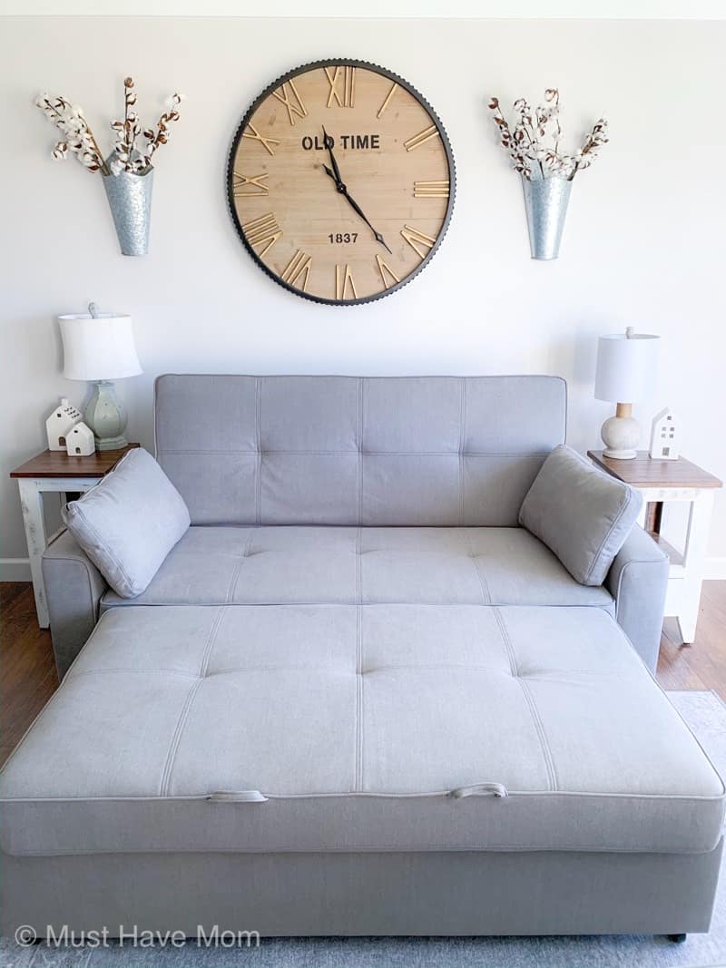 grey sofa bed