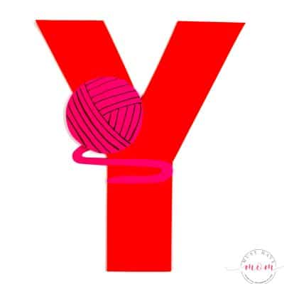 Y is for Yarn Letter Craft {Free Printables}