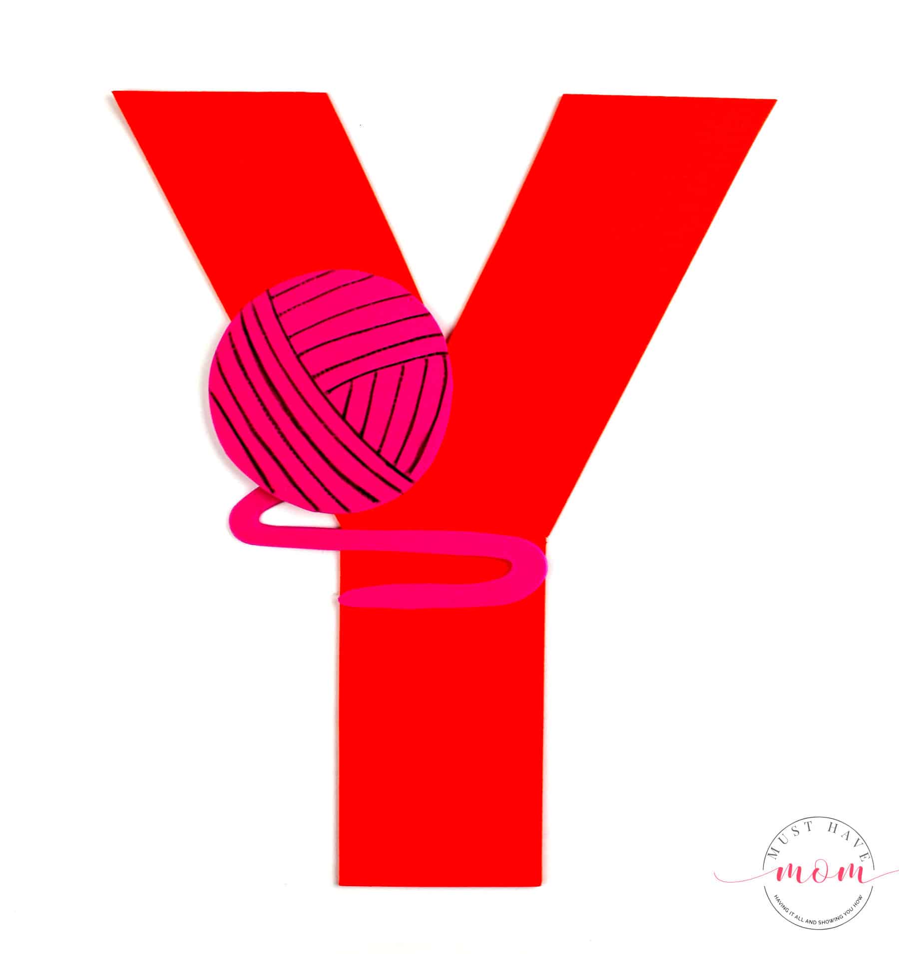 Y is for Yarn Letter Craft {Free Printables}