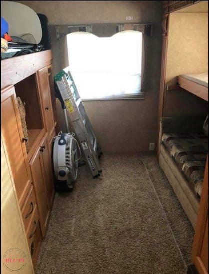 rv bunk makeover before photo