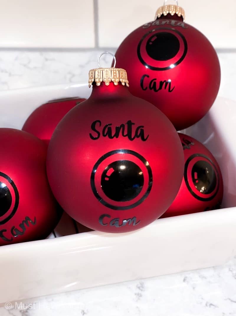 santa cam ornaments