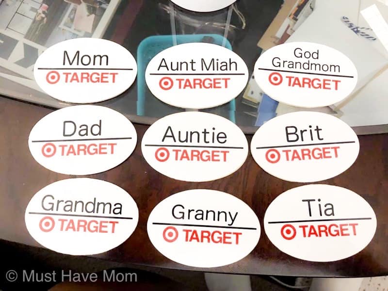 Target name tags