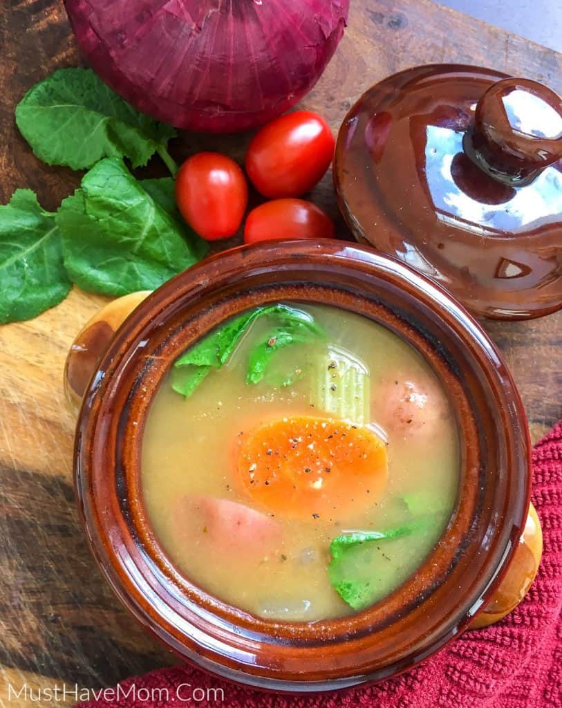 instant pot vegetable soup with fresh vegetables