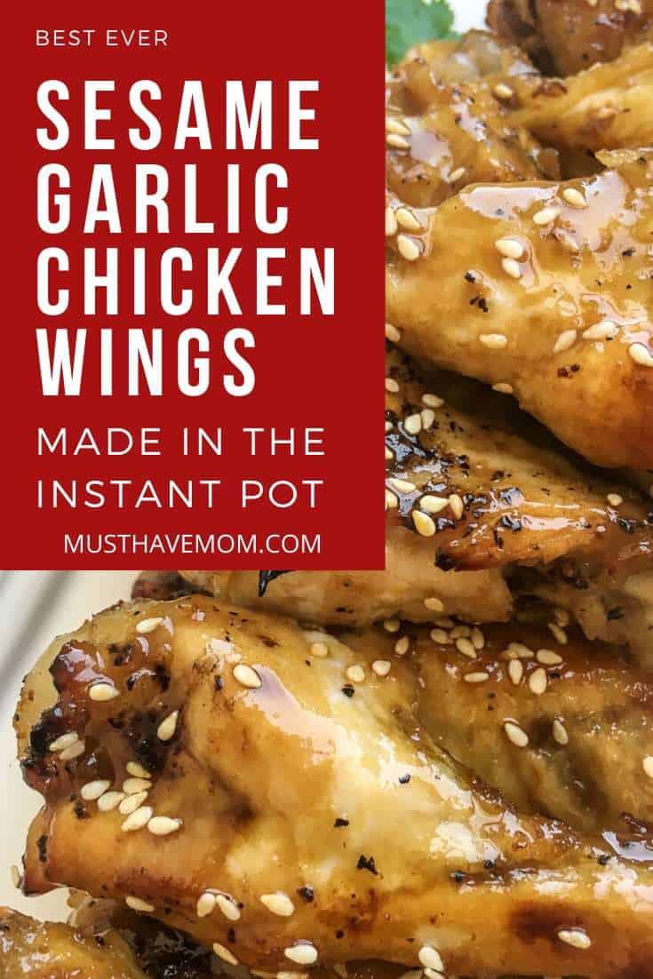 Easy Sesame Garlic Chicken Wings Recipe in Instant Pot