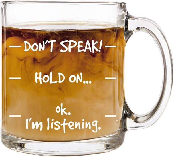 Don't speak coffee mug