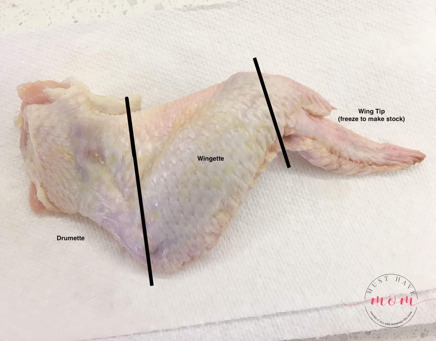 how to cut chicken wings