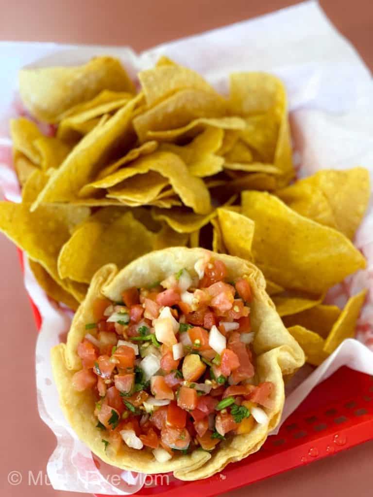 Taco Poncho chips and salsa