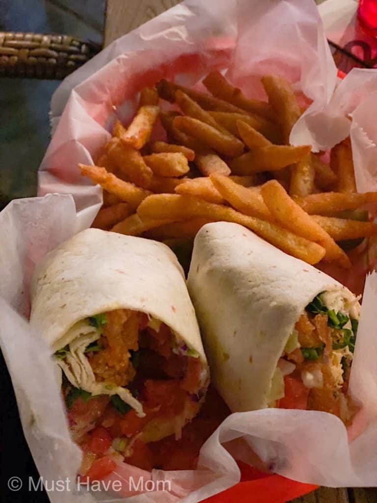 Shrimp po boy wrap