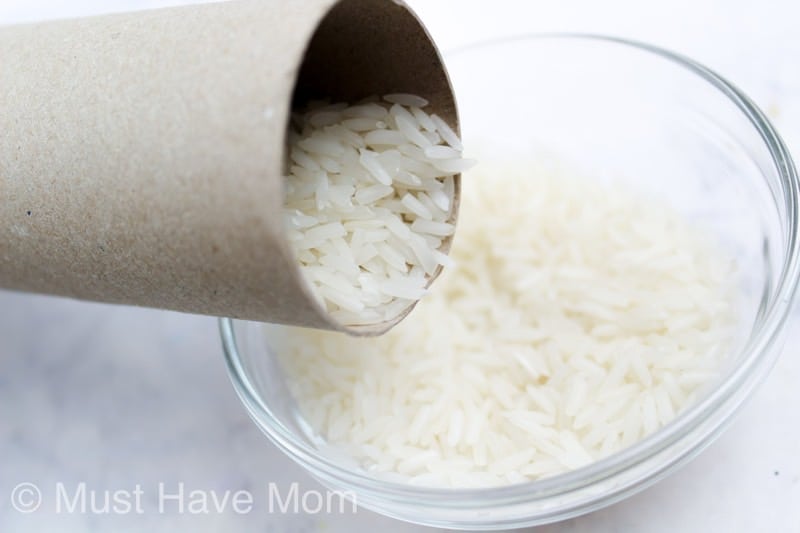 rice inside rain stick