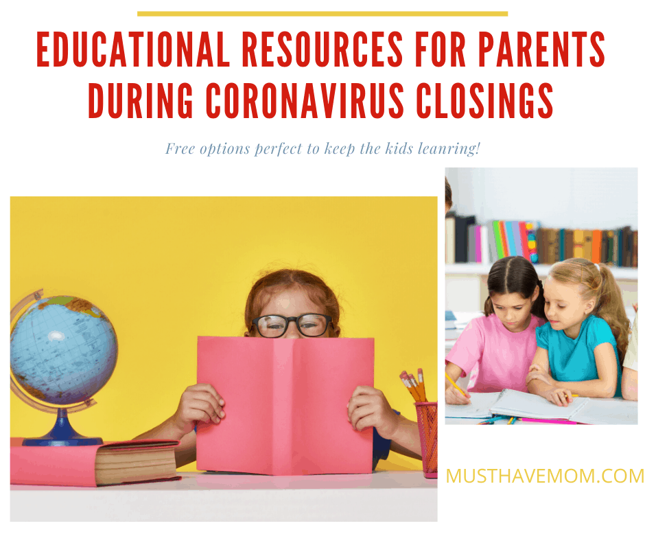 Educational Resources for Parents During Coronavirus Closings