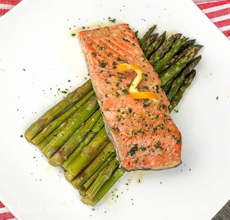 Sheet Pan Salmon with Asparagus - Must Have Mom