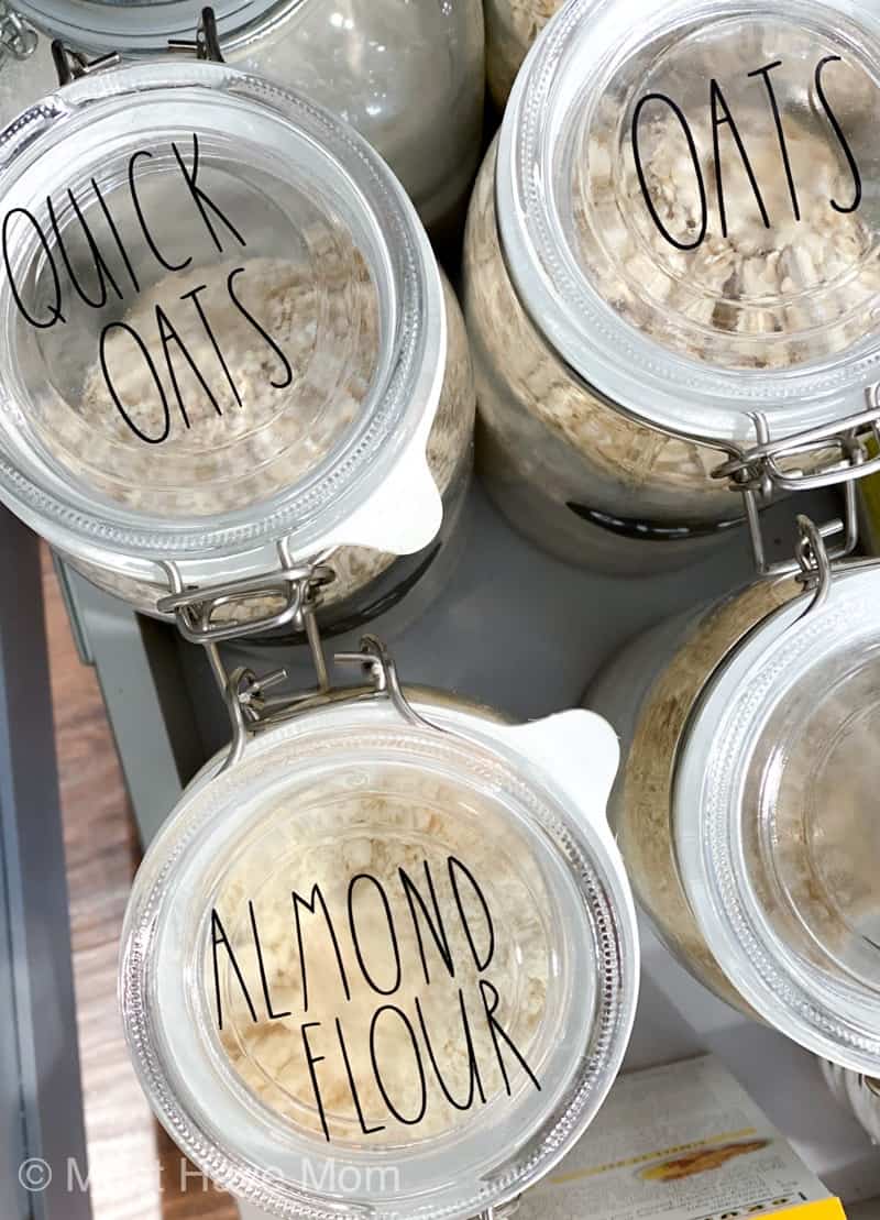 DIY Rae Dunn pantry labels