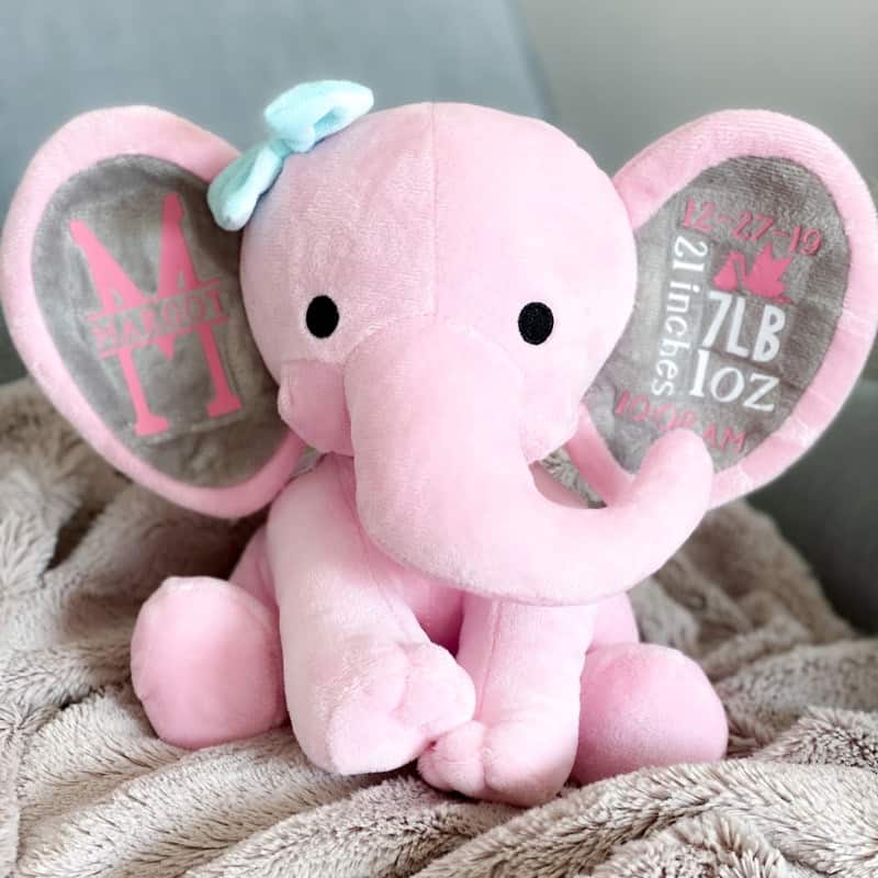 Cricut Elephant Birth Announcement
