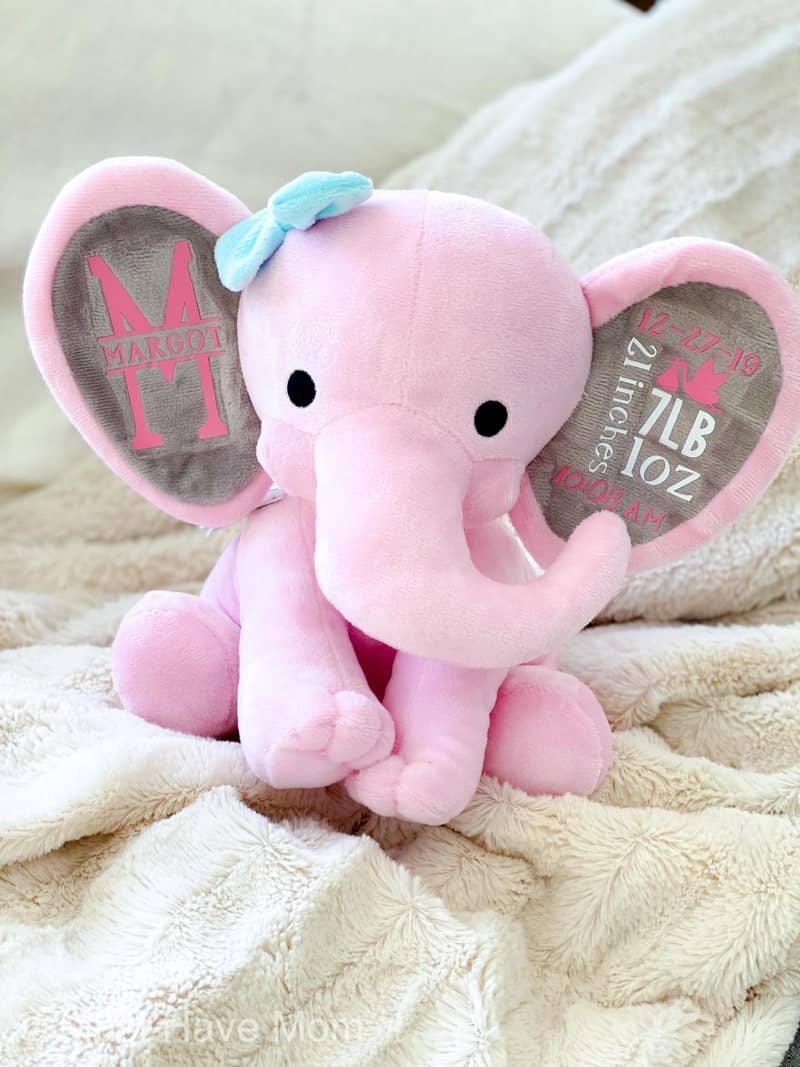 Cricut Birth Announcement Elephant {With Free Design Space Cut File}