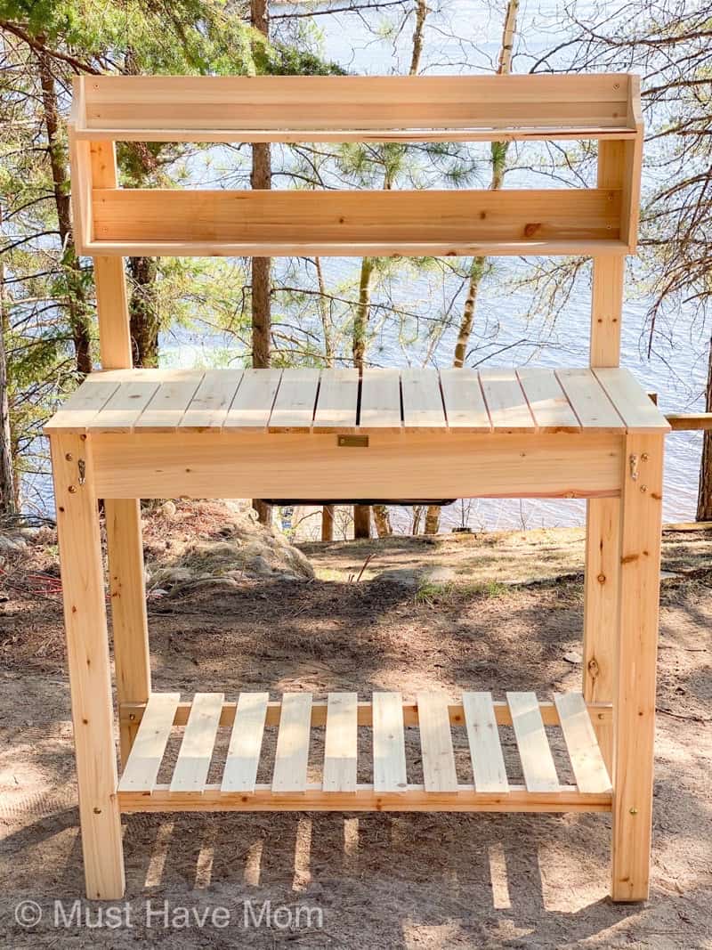 outdoor potting bench