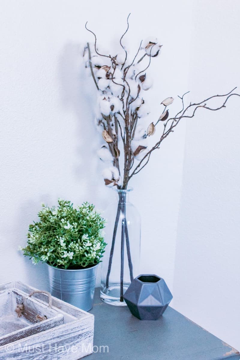 easy cotton stem decor