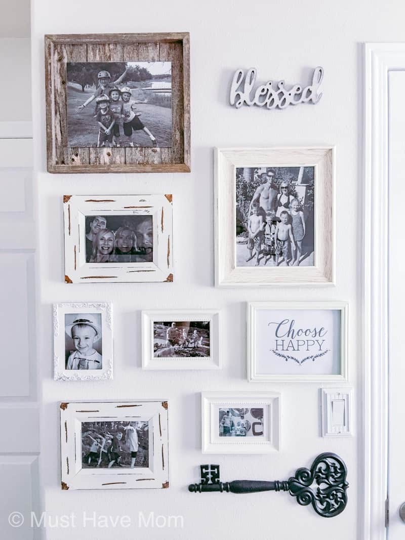 farmhouse bedroom gallery wall