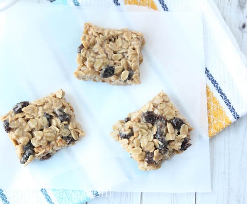 cut energy bars into squares