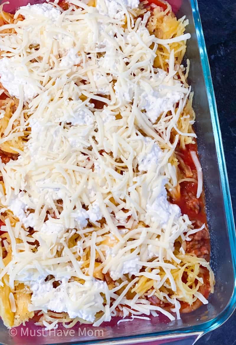 how to make spaghetti squash lasagna in a pan