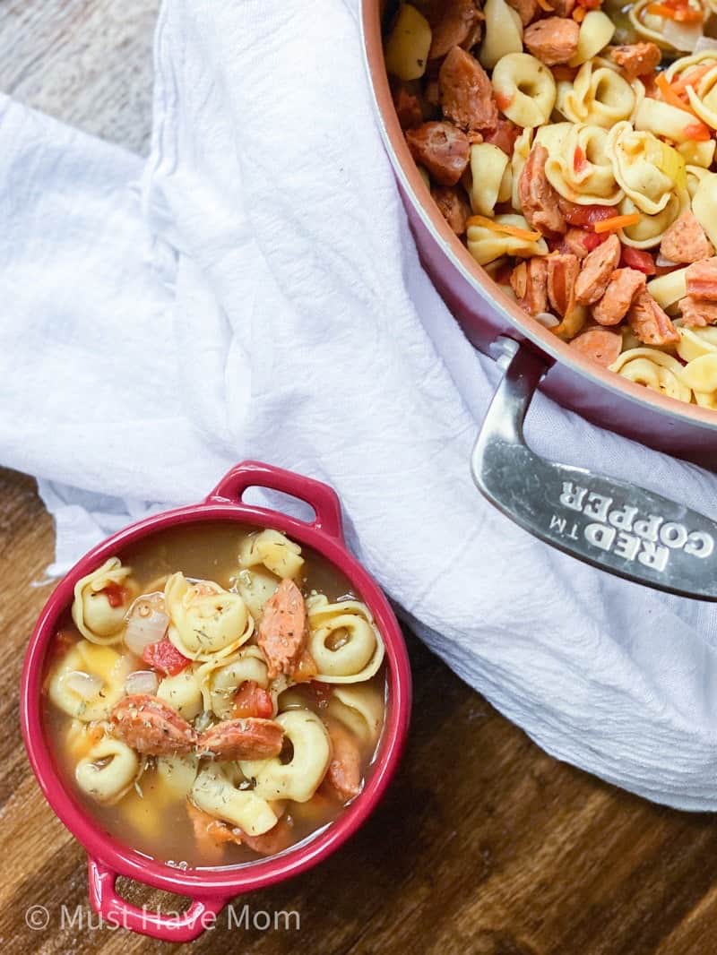 easy sausage and tortellini soup 