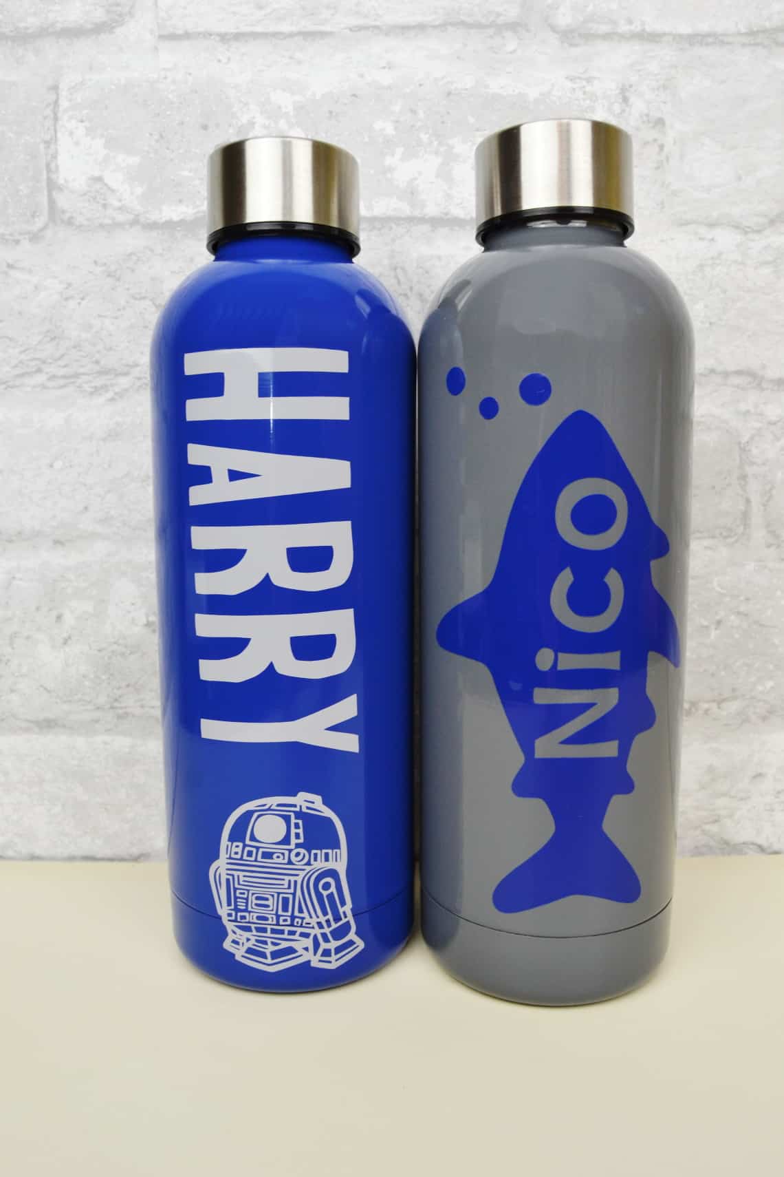 Cricut personalized kids water bottles