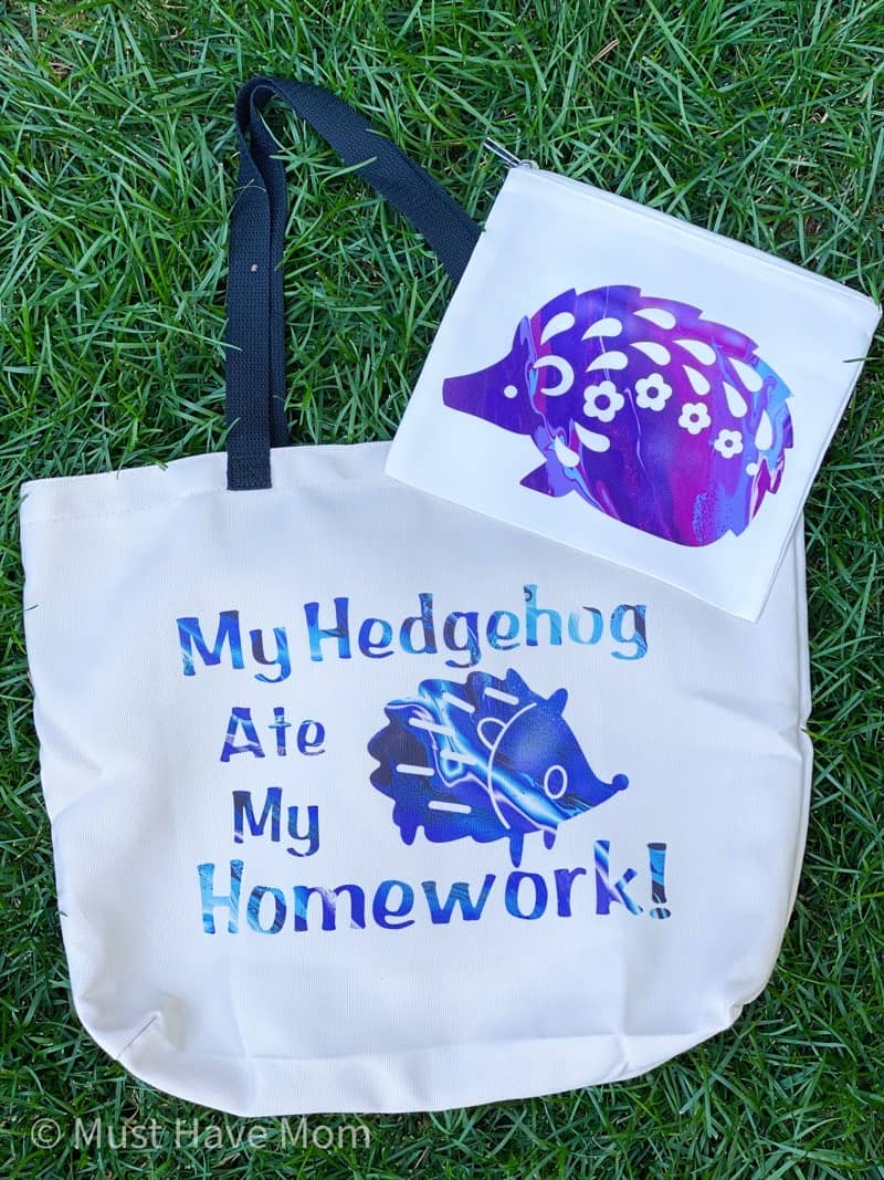 hedgehog tote bag