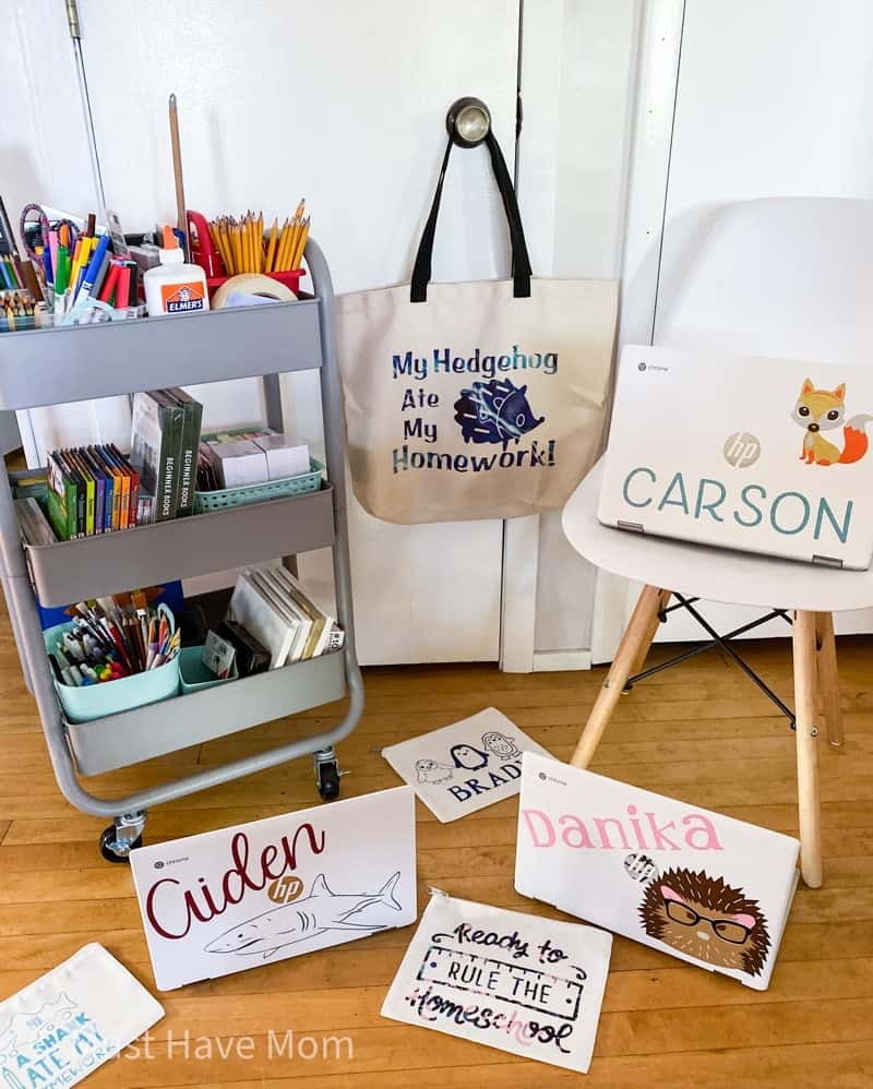 Personalize and Decorate Lunch Box Sets - Back to School Cricut Craft