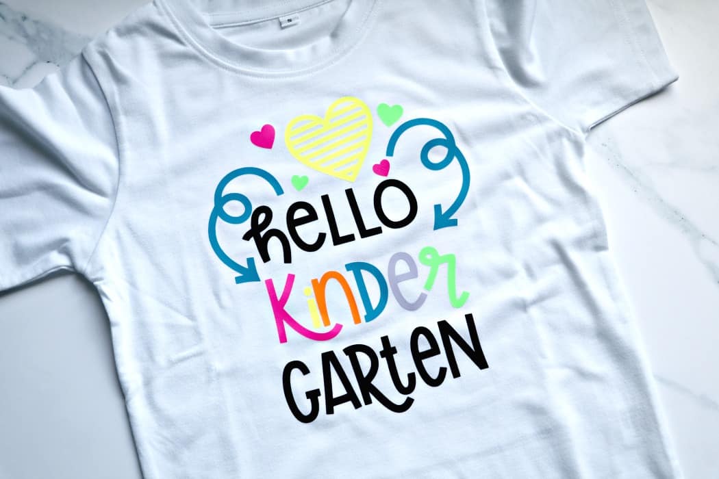 hello kindergarten t shirt diy