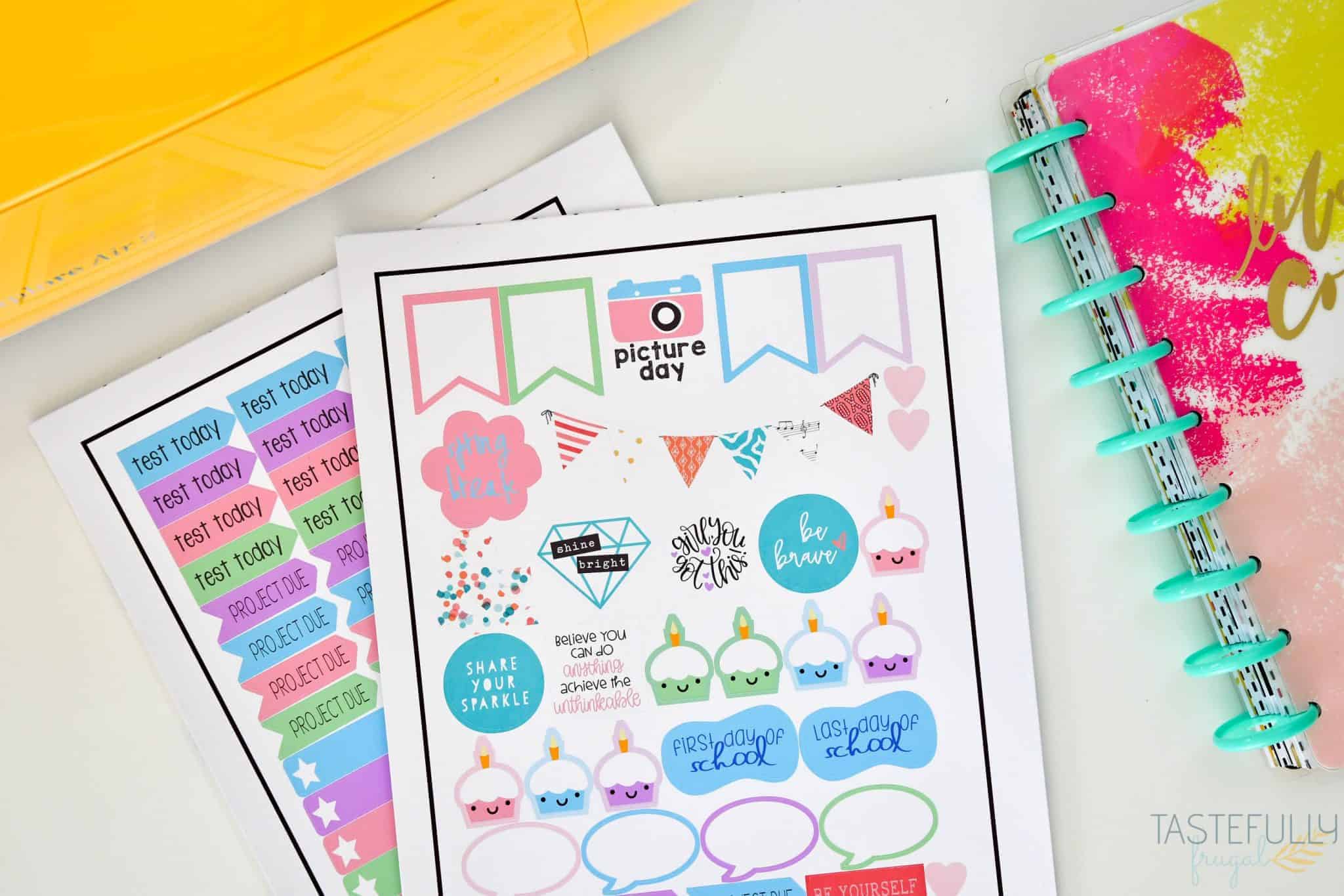 Personalized planner stickers Cricut project