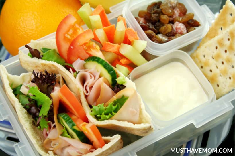 pita pockets bento box lunch ideas