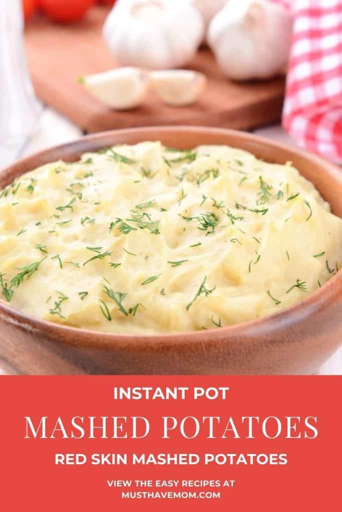 instant pot garlic red skin mashed potatoes