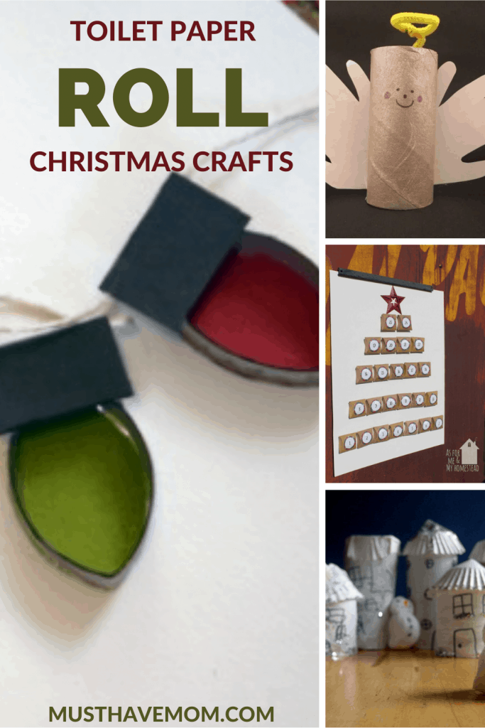 Toilet Paper Roll Christmas Crafts. These toilet paper roll Christmas crafts are the perfect way to keep kids busy without spending a fortune on supplies. #MustHaveMom #crafts #Christmas #craftsforkids #kidscrafts