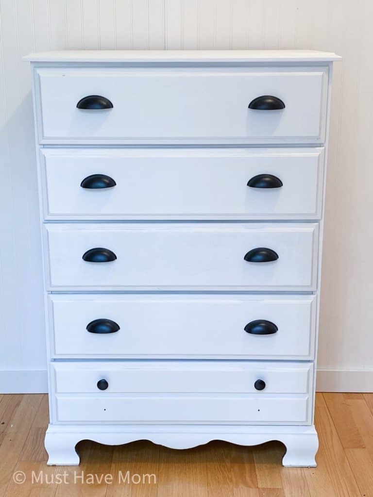 painting a dresser white the easy way