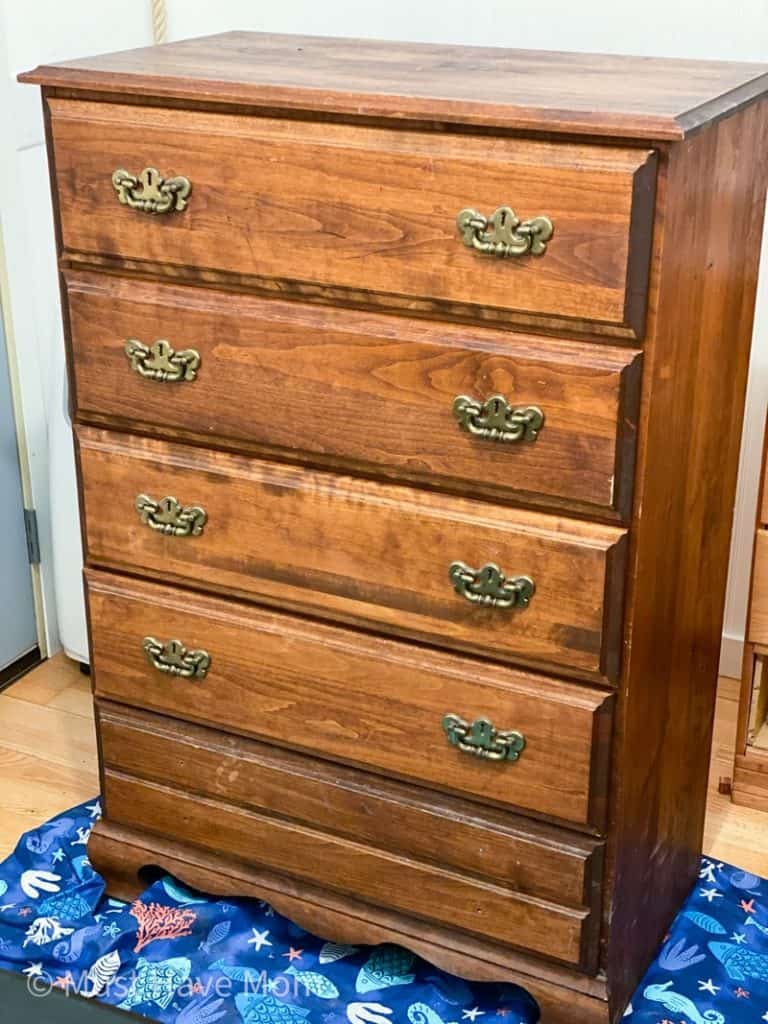 DIY Dresser Makeover The EASY Way Must Have Mom   Dresser Before Makeover 768x1024 