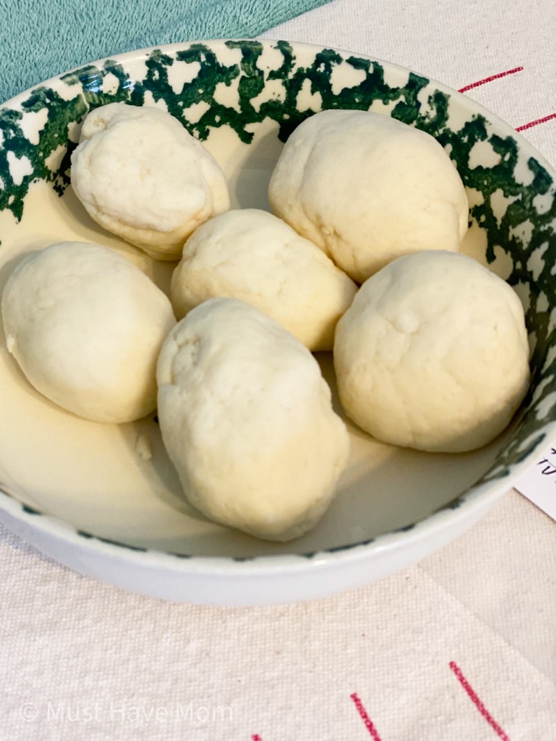 roll lefse into egg shaped balls