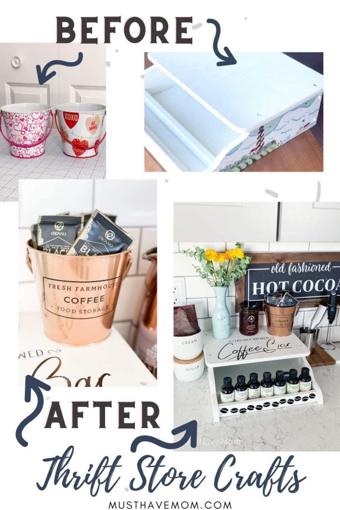 thrift store crafts before and after