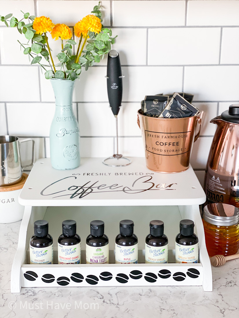 farmhouse style coffee bar