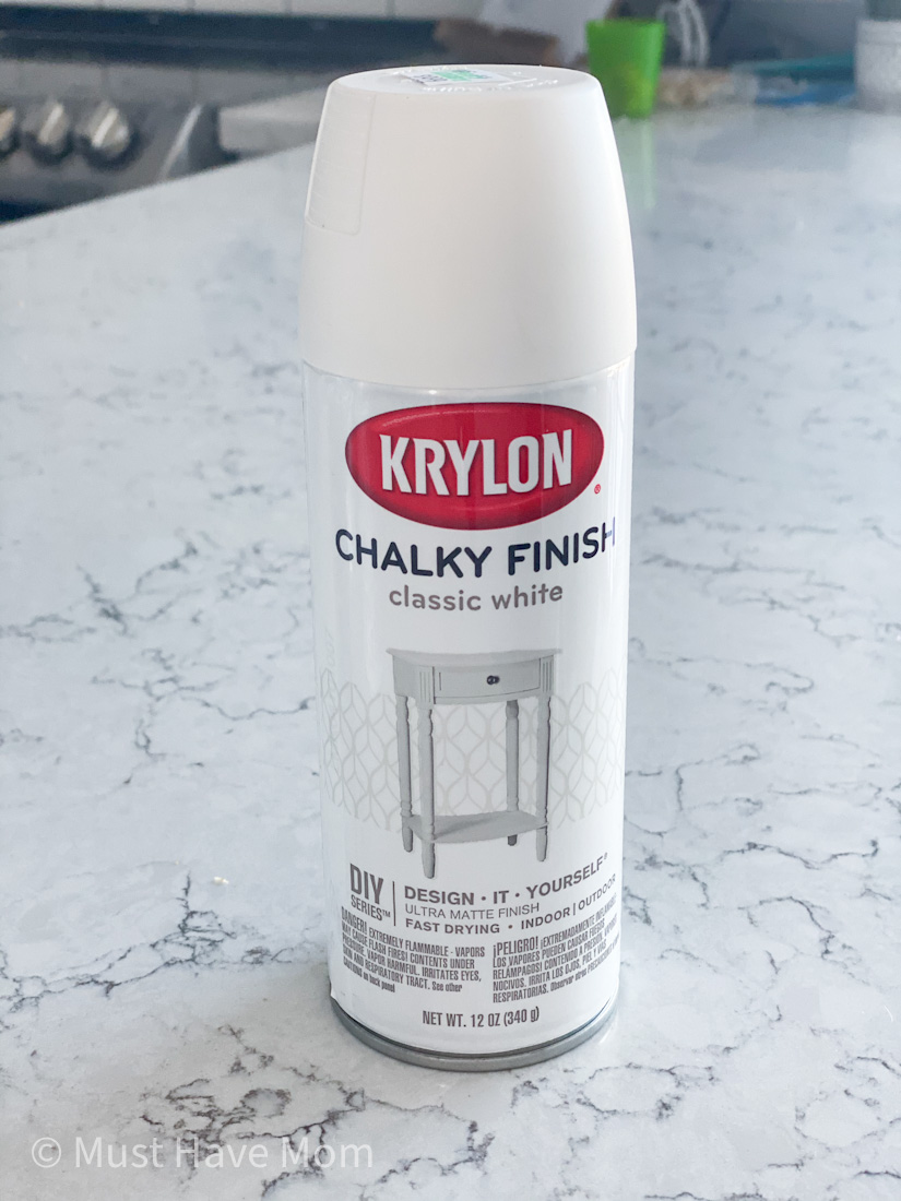 Krylon chalky white spray paint