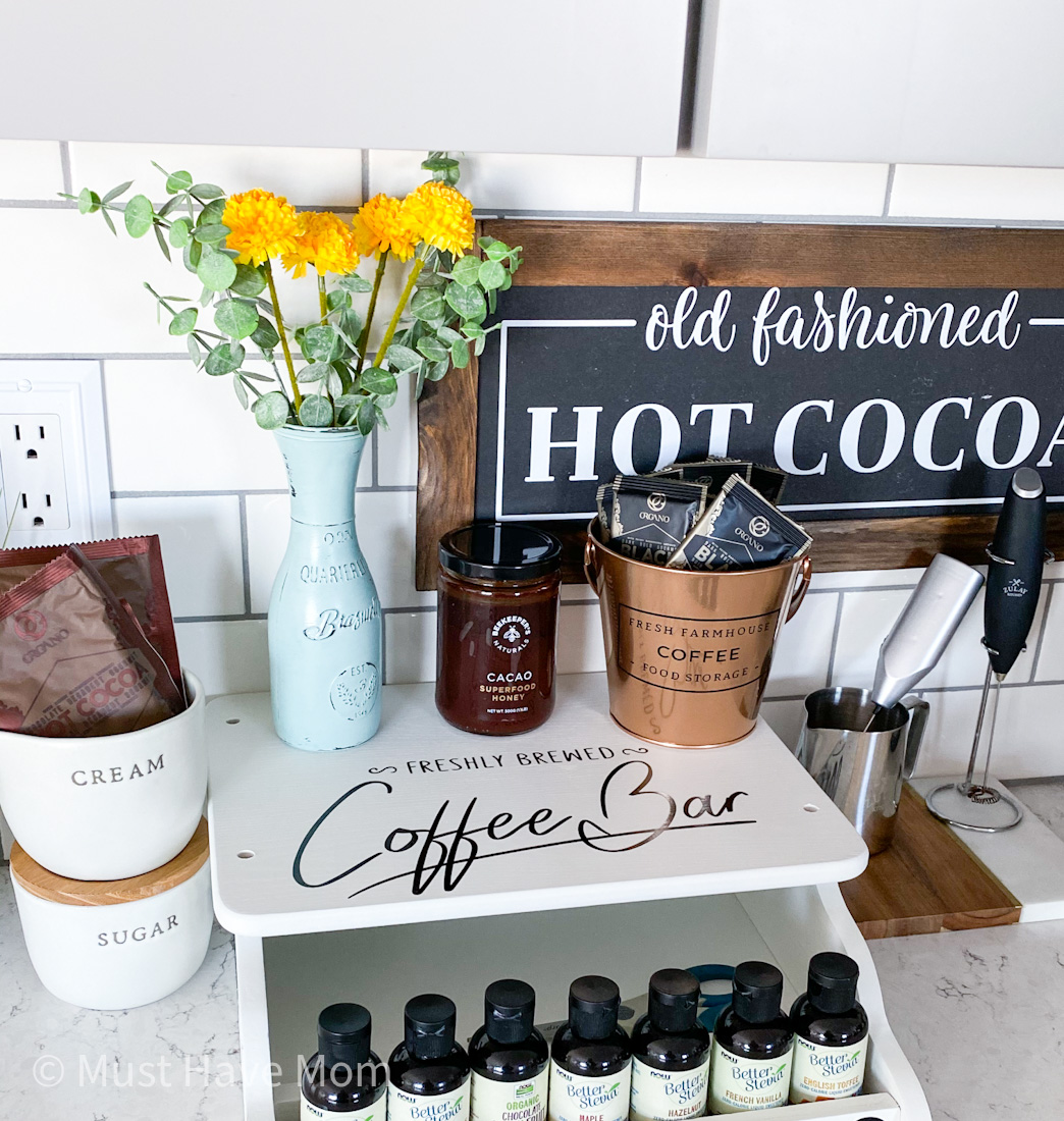 thrift store coffee bar diy